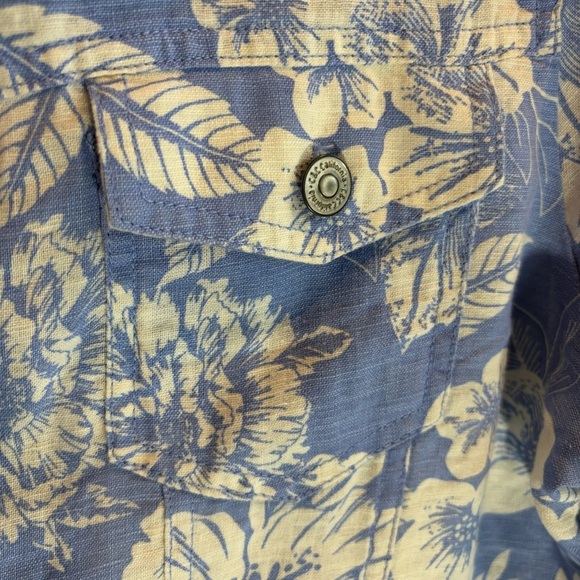 C&C California Sz XL Jacket 100% Linen Trucker Style Floral Unlined Pockets NEW - Picture 8 of 9